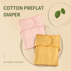 Happyflute Solid Cotton Preflat Diaper Reusable And Washable Cotton Nappy Breathable Cotton Baby Cloth Diaper One Size