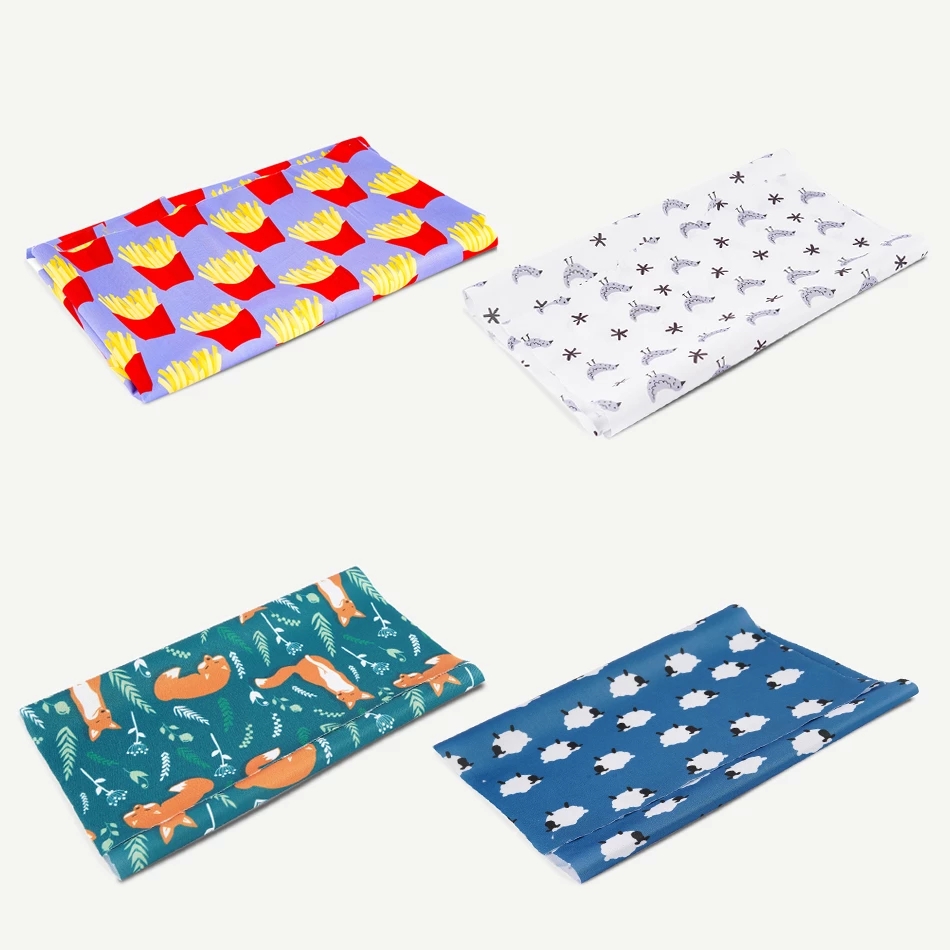 HappyFlute New Print 100% Polyester Reusable Wetbag Breathable PUL Fabric DIY Waterproof Cloth Diaper Nappy for Baby