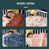 Happy Flute Baby Muslin Swaddle 100% Cotton Soft Baby Blanket For Newborn Girl and Boy Baby Wrap Sleepsack Bath Towel 120*110cm