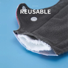 Happy Flute 6 Pcs/Set Washable Sanitary Towel Absorbent Reusable Charcoal Bamboo Cloth Menstrual Pad