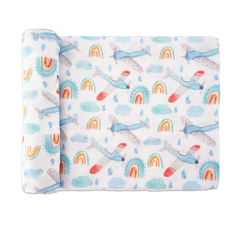 HappyFlute 70% Bamboo+ 30% Cotton Baby Swaddles Soft Newborn Blankets Infant Wrap Sleepsack Stroller Cover Comfortable Blanket