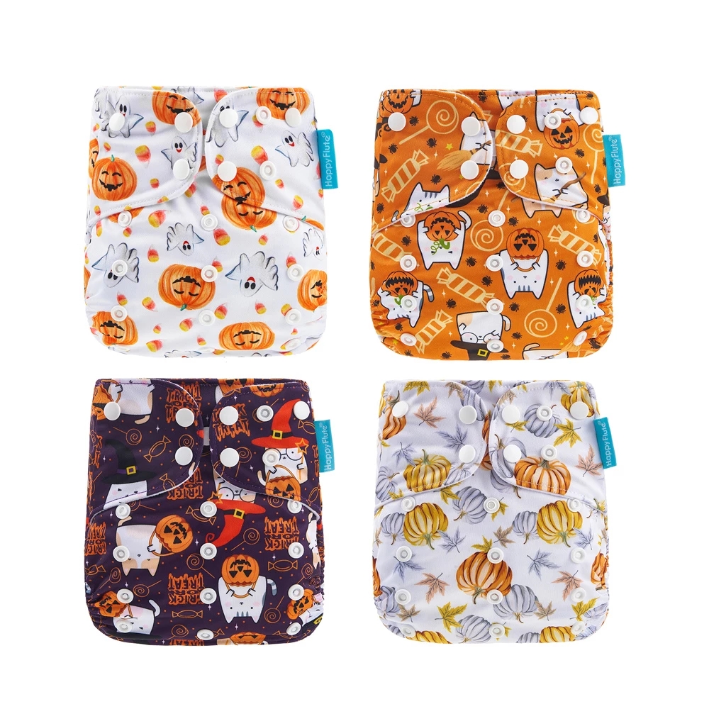 Happyflute New Desig Hot Sale OS Pocket Diaper Washable&Reusable Absorbent Ecological Diaper Cover Adjustable Baby Nappy