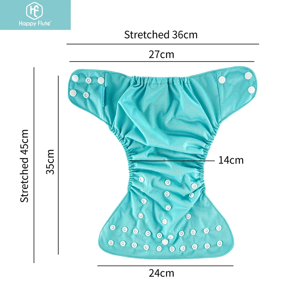 HappyFlute Baby Washable Reusable Cloth Diaper Eco-Friendly Ecological Pocket Diaper Baby Nappy With Pocket For 3-15kg Baby 1PCS