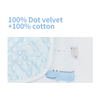 Happyflute Comfortable Baby Muslin Plush Dot Blank For Baby Girl And Boy Toddler Baby Newborn Blanket for Nursery Stroller Crib