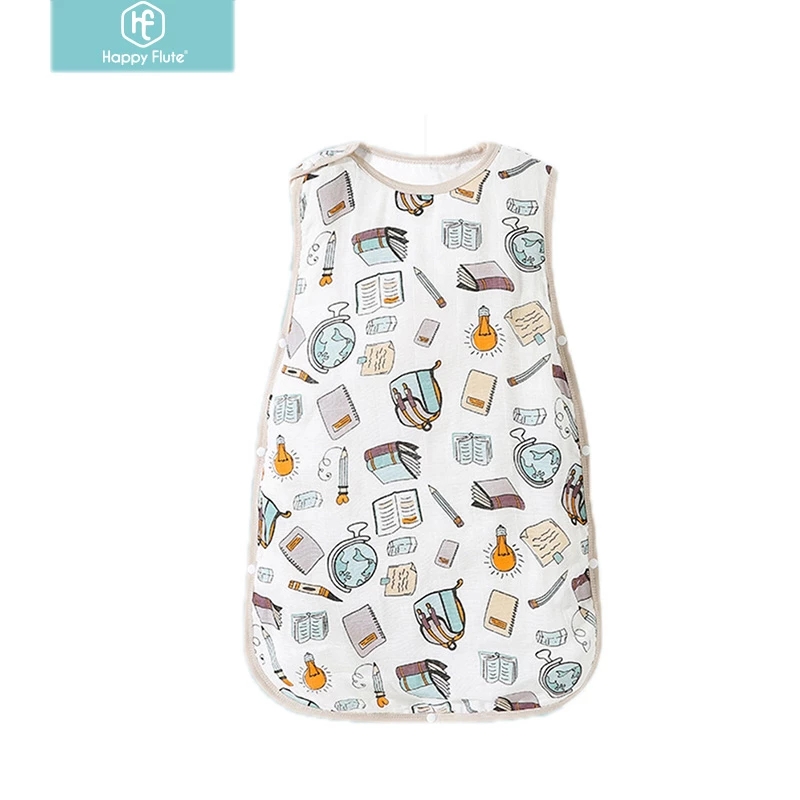 Happyflute Four-layers Muslin Bamboo Cotton Baby Vest Sleeping Bag Breathable Soft Anti-kick Sleepsack Fit 0-4 Years Baby