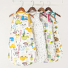 Happyflute Newborn Zipper Sleepsack Wrap Baby Short Sleeve Cotton Sleeping Bag Blanket Bedding