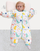 Happy Flute Baby 100% Cotton Sleeping Bag Long Sleeve Winter Cartoon Split Leg Removable Sleeve Sleepsack Wrap Fit 0~6 Year Baby