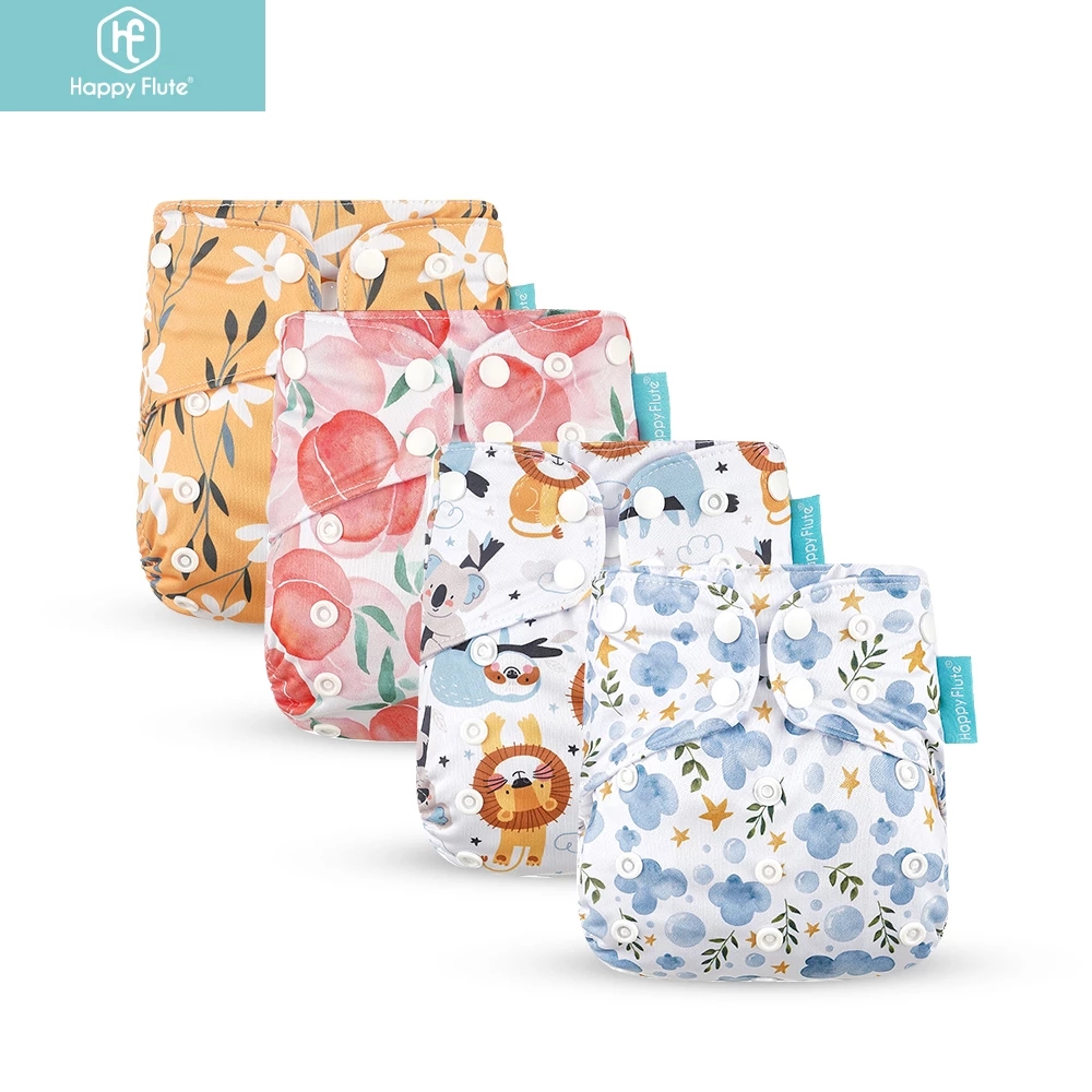 HappyFlute 1Pcs Baby Cloth Diaper Washable Reusable Eco-friendly Ecological Pocket Diaper Baby Nappy With Pocket For 3-15kg Baby