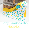 HappyFlute 4pcs a lot burp brand baby bibs saliva towel Arrow animal cartoon burp cloths triangle cotton bandana accessories