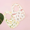 Happyflute Baby Bamboo Cotton Bib With Double-sided Printing Light Weight Bandana Burp Cloth For Baby Boys And Girls