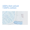 Happyflute Minky Baby Blanket 100% Cotton Muslin Baby Blanket with Dotted Backing