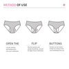 Happy Flute Washable Sanitary Towel Absorbent Reusable Charcoal Bamboo Cloth Menstrual Pad 1 Piece