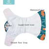 Happyflute 4Pcs Pocket Diapers+4 Pcs Microfiber Insert Reusable Washable Ecological Cloth Diaper Fit 3-15kg Baby