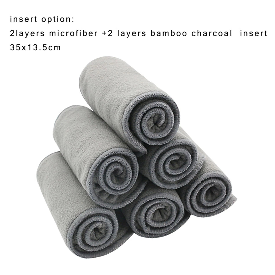 HappyFlute OS Bamboo Charcoal Pocket Baby Nappy with 1pcs Insert Waterproof Washable Cloth Diaper